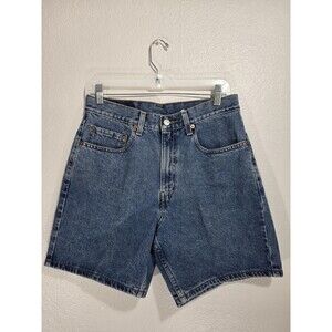 Levi's 550 Men's Dark Blue Denim Dad Shorts, Size 32x10, Relaxed Fit
